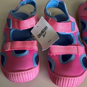 OshKosh B'gosh Pink and Blue Sandals with Velcro Straps